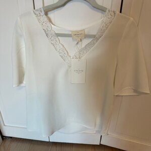 Sezane Sylla Blouse, Ecru, Size 2